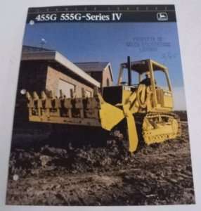 John Deere 1995 455G 555G Crawler Loader Sales Brochure  