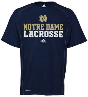 Notre Dame Fighting Irish Navy adidas Official Lacrosse Practice T 