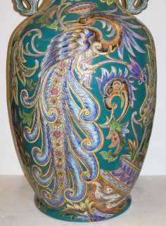 Antique 39 in 96 cm English Arts & Crafts Ceramic Vase  