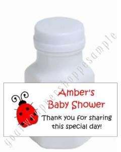 RED LADYBUG BABY SHOWER Bubble Label Favors BIRTHDAY  