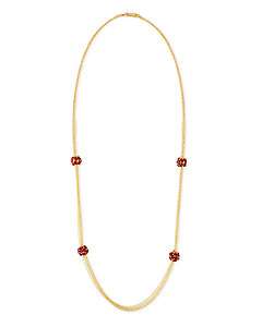 Kenneth Jay Lane Fireball Multi Chain Necklace, Ruby  