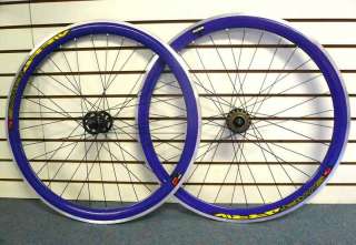 Fixed Gear Track Road Bike 700c F & R Wheels set Blue  