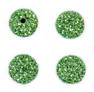 12mm Round Ball Pave Crystal Rhinestone Loose Spacer Beads Jewelry DIY 