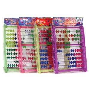 BAZIC 10 Railed Counting Abacus with Stand, Multi Color 