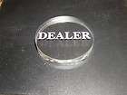 New CRYSTAL ENGRAVED Poker Dealer Button AS SEEN ON TV 