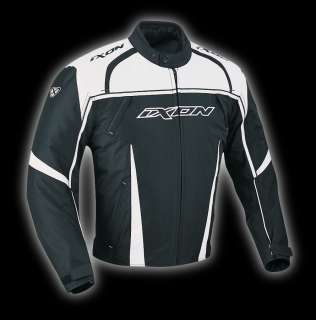 IXON Typhoon WP Textile Motorcycle Jacket Black/White L  