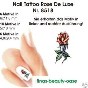 Nail Tattoo Sticker Rose de Luxe Nr. 8518, 30 Stück  