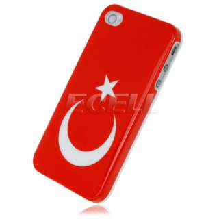 TURKEY TURKISH RED FLAG BACK CASE COVER FOR iPHONE 4 4G  