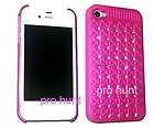 crystal diamond pink case for apple iphone 4 4g 4s