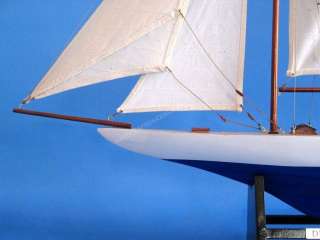Defender Limited 25 Scale Wood Sailboat Sailing Model  