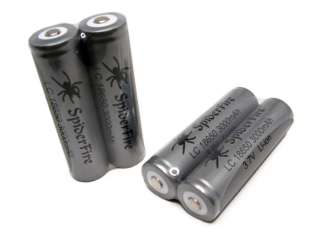 Spiderfire 18650 Torch Rechargeable Protected Battery*4  