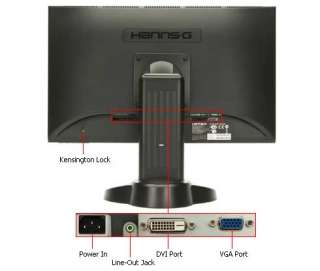 HannsG HP225DJB 21.5 Inch Height Adjustable LED DVI Monitor