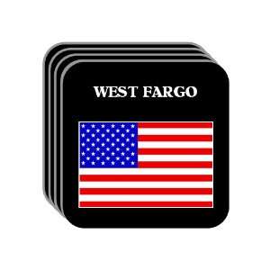  US Flag   West Fargo, North Dakota (ND) Set of 4 Mini 