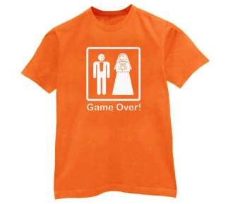   Game Over T Shirt funny wedding bride groom gift