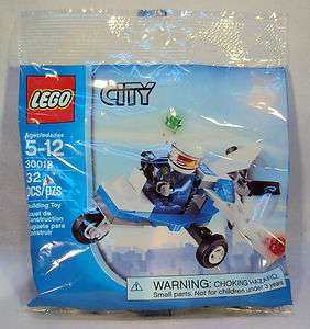 Lego City Police Plane Glider Mini Figure Set # 30018 Poly Bag New 