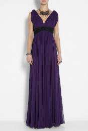 Notte by Marchesa  Chiffon V Neck Gown by Notte By Marchesa