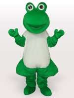 Green Frog Short Plush Adult Mascot Costume