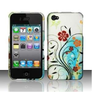  Apple Iphone 4, 4s Phone Protector Hard Cover Case Flower 