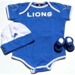  NEWBORN Baby Infant Detroit Lions Creeper Onesies Hat 