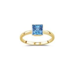  1.89 Cts Swiss Blue Topaz Solitaire Ring in 14K Yellow 