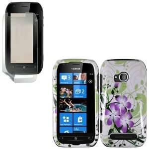 iFase Brand Nokia Lumia 710 Combo Green Lily Protective Case Faceplate 