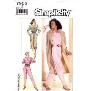  Simplicity 7903 Sewing Pattern Misses Jumpsuit Dress 