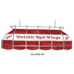   Detroit Red Wings Stained Glass Pool Table Light