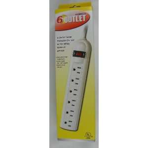  6 Outlet Surge Protector W/ Heavy Duty Power Cord and 