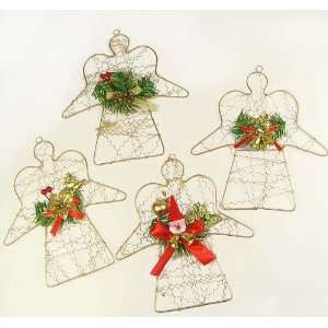  Club Pack of 72 Gold Wire Angel Christmas Ornaments 8 
