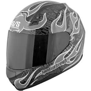   Strength SS700 Trial By Fire Silver Full Face Helmet (S) Automotive