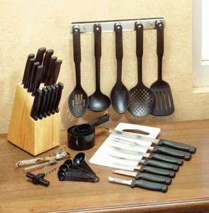 NEW 41 Piece Kitchen Cooking Utensils and Knife Set  