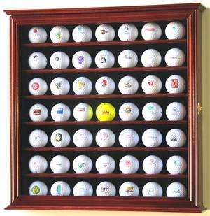 49 Golf Ball Cabinet Display Case Holder Wall Mount UV  