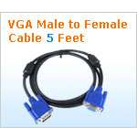 VGA SVGA Male to Male PC Monitor LCD DVD Cable M M 16 Feet(5 m)
