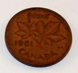 1951 Canada Canadian PENNY 1 ONE CENT small cent COIN  