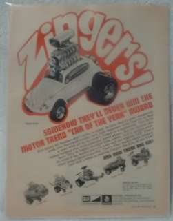 ZINGERS MPC VW MODELS 1/32 SCALE ORIGINAL AD 1971 WOW*  