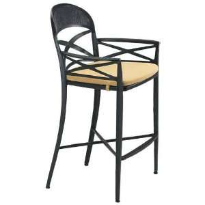   53082605 Sonora Brass Antico Cast Stationary Bar Stool with Seat Pad