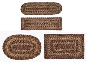   Tan Braided Jute Oval or Rectangle Rugs, Runners & Stair Treads  