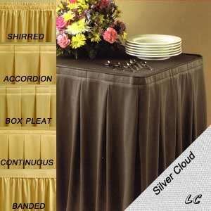   Foot Silver Cloud Wyndham Linen Table Skirting by Foot Wholesale Home