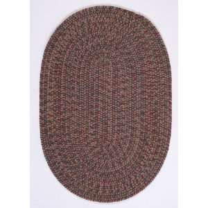  Braided Casual Wool Area Rug Carpet Taupe Mix 3 x 5 Oval 