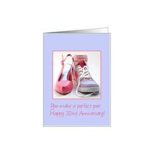  32nd Anniversary to a perfect pair Card Health & Personal 