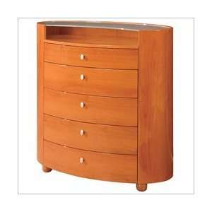   Furniture USA Emily 5 Drawer Chest in Cherry Finish Furniture & Decor