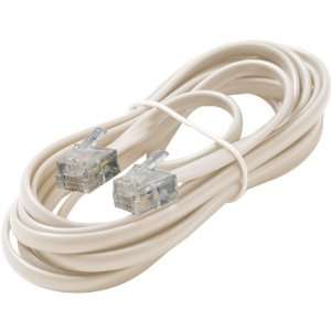    7 Ivory 6 Conductor Telephone Line Cord CL4557 Electronics