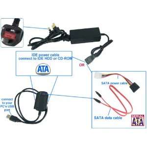   IDE Cable Adapter For 2.5 3.5 HDD + Universial AC Adapter Electronics