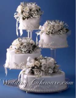 TIER CASCADE WEDDING CAKE STAND STANDS SET  