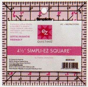 PINK ACRYLIC   4.5 SQUARE RULER  