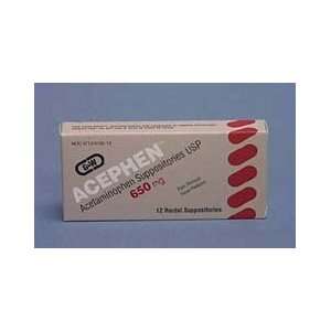 Gw Apap Acetaminophen Suppository 650Mg 12/Box   Box of 12 