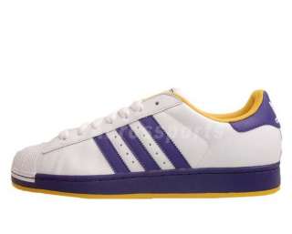 Adidas Originals Superstar II Lakers White Purple Yellow New Casual 