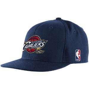  NBA adidas Cleveland Cavaliers Navy Blue Flat Bill Fitted Hat 