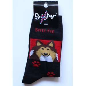 Shetland Sheepdog Novelty Dog Breed Adult Socks 