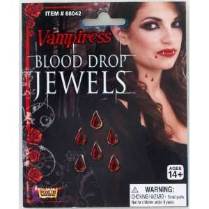   Forum Novelties Inc Vampiress Blood Drop Jewel Adult / Red   One Size